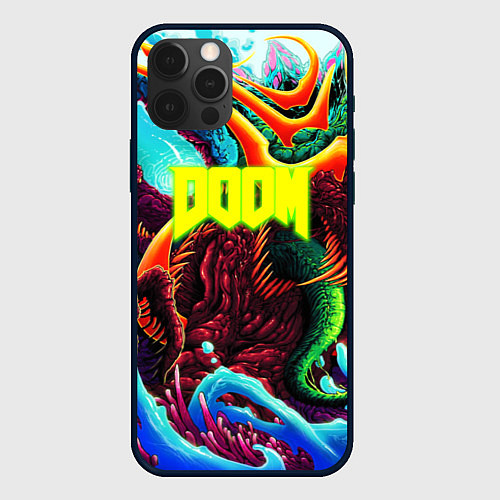 Чехол iPhone 12 Pro Doom monster mars / 3D-Черный – фото 1