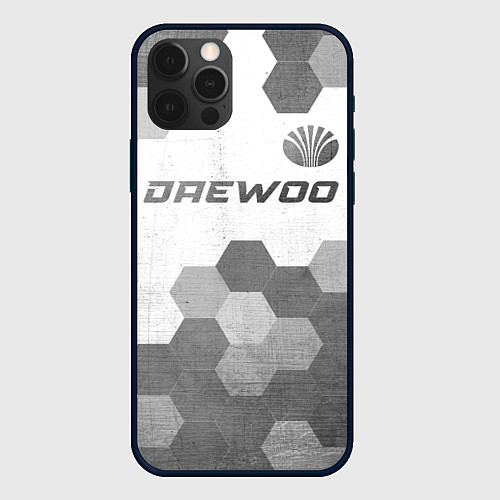 Чехол iPhone 12 Pro Daewoo - white gradient посередине / 3D-Черный – фото 1