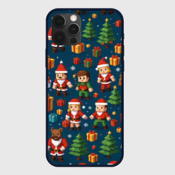 Чехол iPhone 12 Pro Mintrcraft pattern новый год