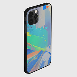 Чехол для iPhone 12 Pro Краска абстракция, цвет: 3D-черный — фото 2