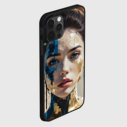 Чехол для iPhone 12 Pro Art портрет, цвет: 3D-черный — фото 2