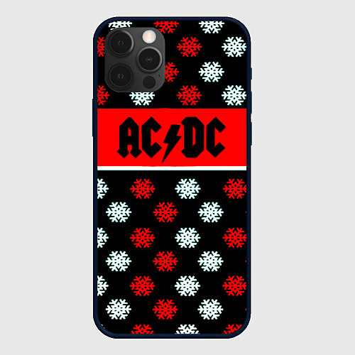 Чехол iPhone 12 Pro AC DC winter steel / 3D-Черный – фото 1
