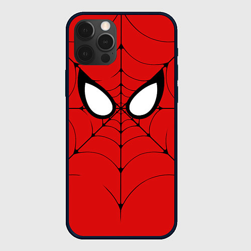 Чехол iPhone 12 Pro Человек-паук глаза / 3D-Черный – фото 1
