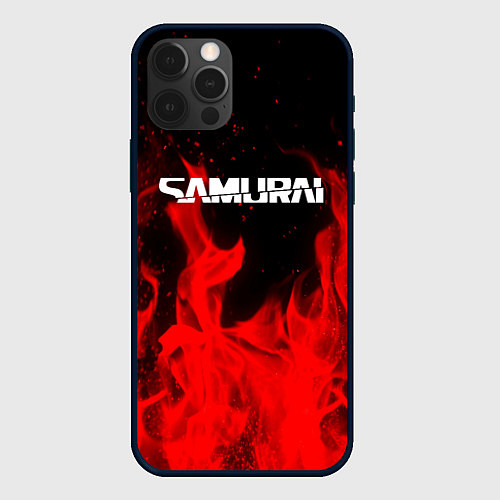 Чехол iPhone 12 Pro Samurai fire red / 3D-Черный – фото 1