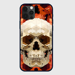 Чехол для iPhone 12 Pro Смеющийся череп паттерн, цвет: 3D-черный