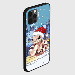 Чехол для iPhone 12 Pro Новогодняя милая песочная змейка 2025, цвет: 3D-черный — фото 2