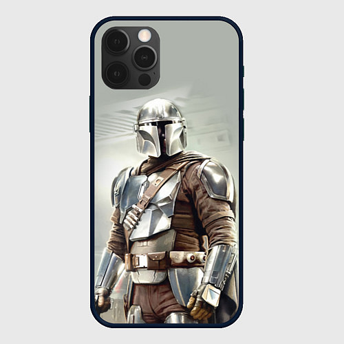 Чехол iPhone 12 Pro The Mandalorian - Din Djarin / 3D-Черный – фото 1