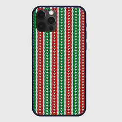 Чехол для iPhone 12 Pro Knitted pattern, цвет: 3D-черный