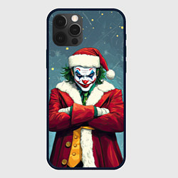 Чехол для iPhone 12 Pro Джокер и новогоднее настроение, цвет: 3D-черный