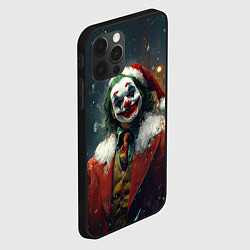 Чехол для iPhone 12 Pro Довольный Джокер под новый год, цвет: 3D-черный — фото 2