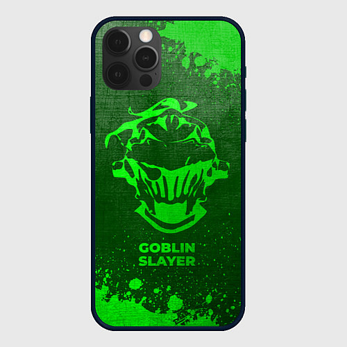 Чехол iPhone 12 Pro Goblin Slayer - green gradient / 3D-Черный – фото 1