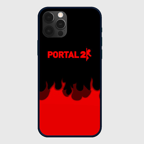 Чехол iPhone 12 Pro Portal fire abstraction / 3D-Черный – фото 1