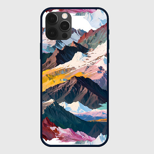 Чехол iPhone 12 Pro Искусство гор / 3D-Черный – фото 1