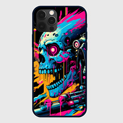 Чехол iPhone 12 Pro Cool cyber skull - ai art