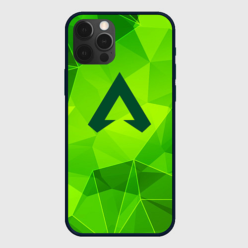 Чехол iPhone 12 Pro Apex Legends green poly / 3D-Черный – фото 1