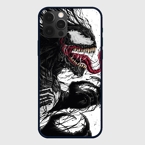 Чехол iPhone 12 Pro Venom - Symbiot / 3D-Черный – фото 1