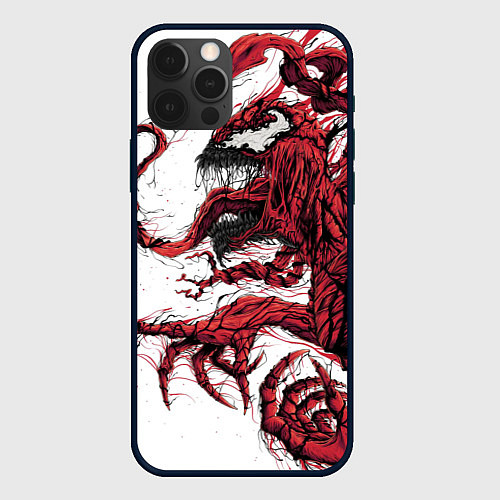 Чехол iPhone 12 Pro Carnage - Symbiot / 3D-Черный – фото 1