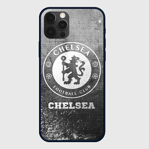 Чехол iPhone 12 Pro Chelsea - grey gradient / 3D-Черный – фото 1