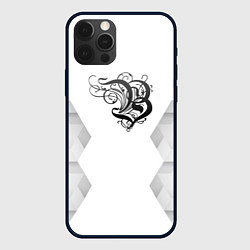 Чехол для iPhone 12 Pro Burzum white poly, цвет: 3D-черный