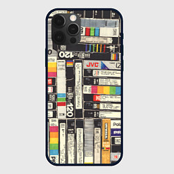 Чехол для iPhone 12 Pro Видеокассеты vhs, цвет: 3D-черный
