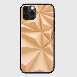 Чехол iPhone 12 Pro Бежевые полигональные фигуры