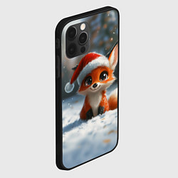 Чехол для iPhone 12 Pro Новогодняя милая лисичка, цвет: 3D-черный — фото 2