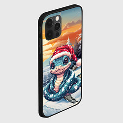 Чехол для iPhone 12 Pro Символ 2025 года - змейка, цвет: 3D-черный — фото 2
