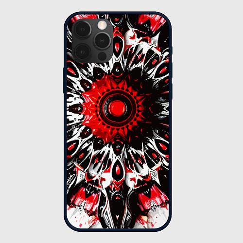 Чехол iPhone 12 Pro Красная сюрреалистичная абстракция / 3D-Черный – фото 1