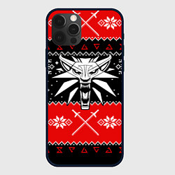 Чехол iPhone 12 Pro Ведьмак новогодний ugly свитер