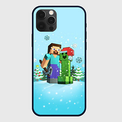 Чехол iPhone 12 Pro Minecraft - New Year