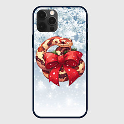 Чехол для iPhone 12 Pro Подарочная змейка на новый год 2025, цвет: 3D-черный