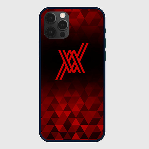 Чехол iPhone 12 Pro Darling in the FranXX red poly / 3D-Черный – фото 1