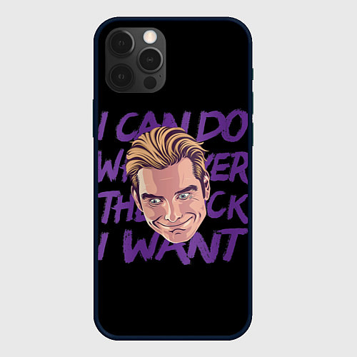 Чехол iPhone 12 Pro Хоумлендер мем Пацаны / 3D-Черный – фото 1