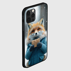 Чехол для iPhone 12 Pro Лисица с подарком, цвет: 3D-черный — фото 2