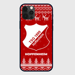 Чехол для iPhone 12 Pro Новогодний Hoffenheim с оленями, цвет: 3D-черный