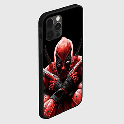 Чехол для iPhone 12 Pro Bloody Deadpool, цвет: 3D-черный — фото 2
