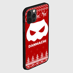 Чехол для iPhone 12 Pro Новогодний DanMachi с оленями, цвет: 3D-черный — фото 2