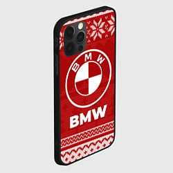 Чехол для iPhone 12 Pro Новогодний BMW, цвет: 3D-черный — фото 2