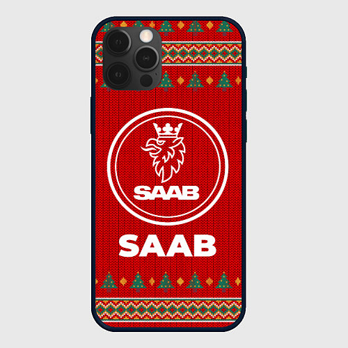 Чехол iPhone 12 Pro Saab new year / 3D-Черный – фото 1