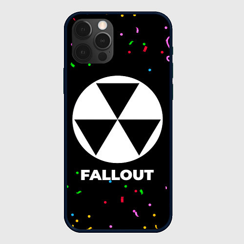 Чехол iPhone 12 Pro Fallout конфети / 3D-Черный – фото 1