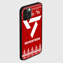 Чехол для iPhone 12 Pro Новогодний Seventeen с оленями, цвет: 3D-черный — фото 2