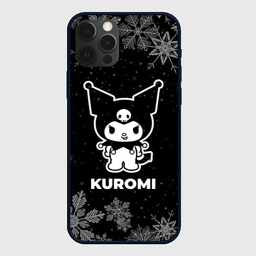 Чехол iPhone 12 Pro Снежный Kuromi / 3D-Черный – фото 1