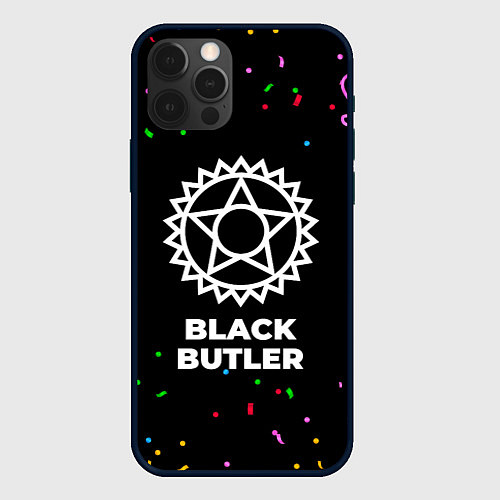 Чехол iPhone 12 Pro Black Butler конфети / 3D-Черный – фото 1
