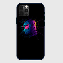Чехол iPhone 12 Pro Неоновый человек паук