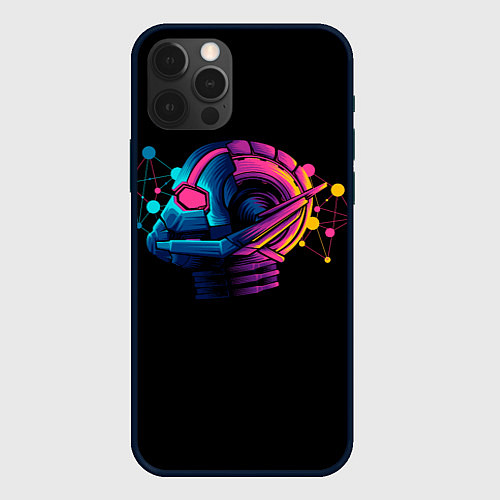 Чехол iPhone 12 Pro Неоновый человек муравей / 3D-Черный – фото 1