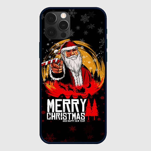 Чехол iPhone 12 Pro Новый год read dead redemption / 3D-Черный – фото 1