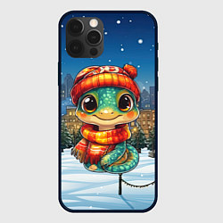 Чехол для iPhone 12 Pro Змейка новогодняя 2025 год, цвет: 3D-черный