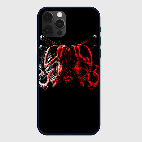 Чехол iPhone 12 Pro Double Deadpool / 3D-Черный – фото 1
