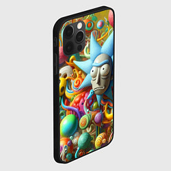 Чехол для iPhone 12 Pro Рик Санчес - абстракция, цвет: 3D-черный — фото 2
