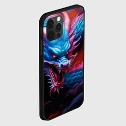 Чехол для iPhone 12 Pro Рогатый дракон, цвет: 3D-черный — фото 2